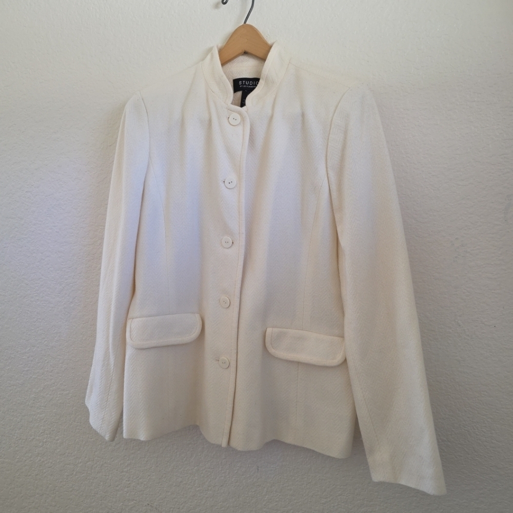 Studio By Liz Claiborne Cream Women's Blazer Size 12